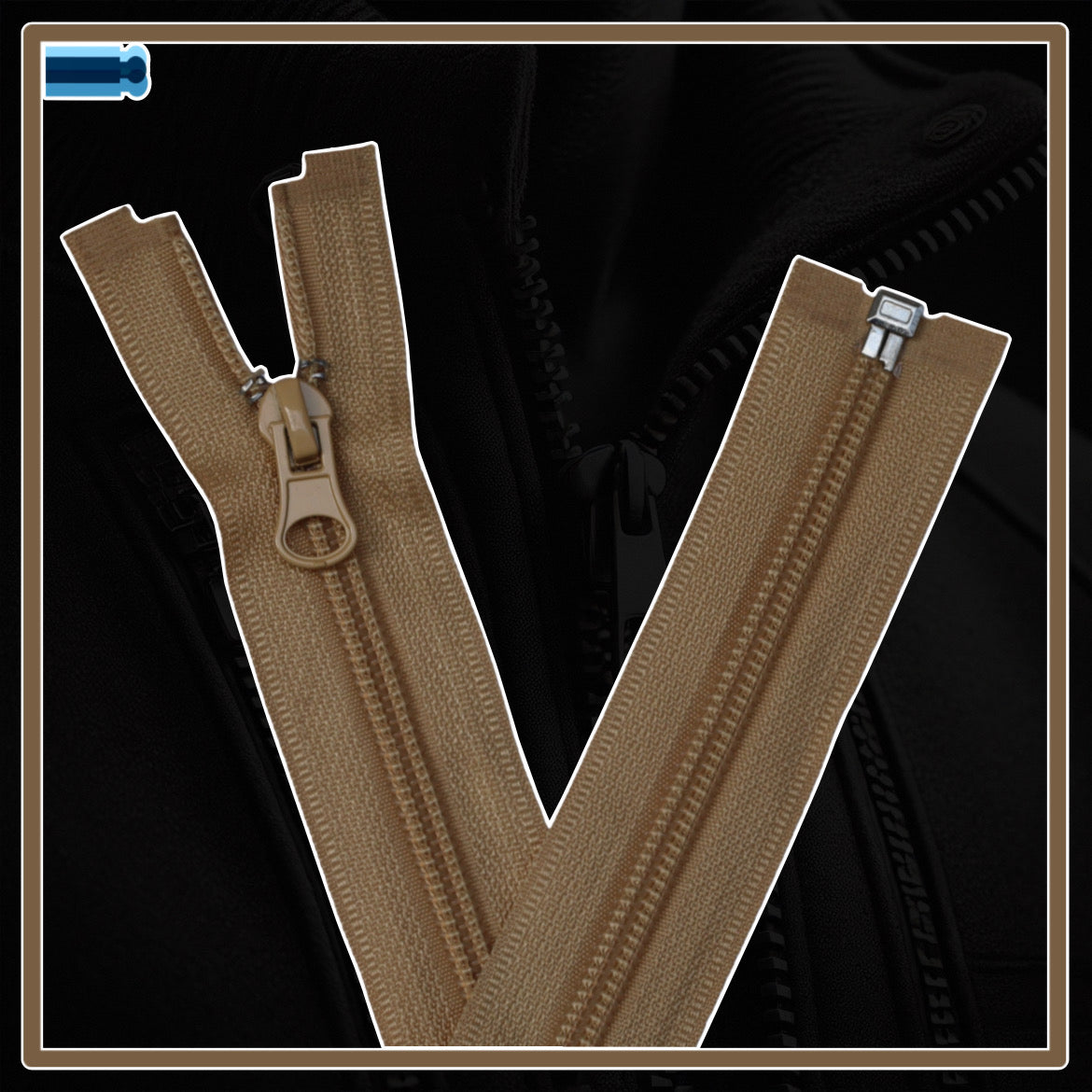 Nylon zippers for jackets and clothing (5 cm to 75 cm)