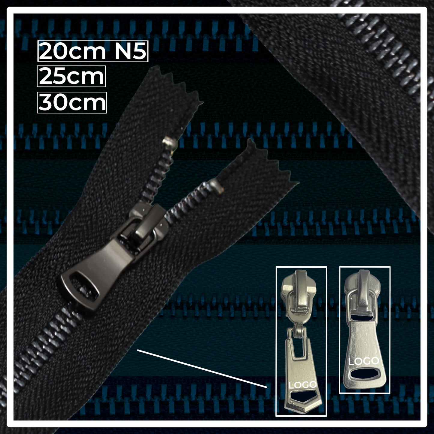 Metal zippers N5 (N5) (closed)