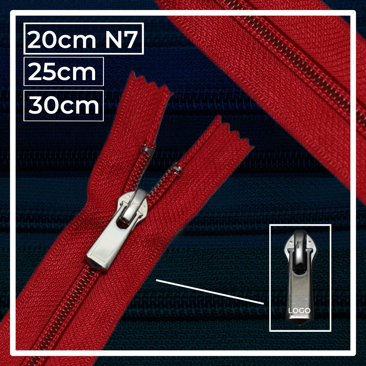 Nylon zippers N7 (N7) (closed)