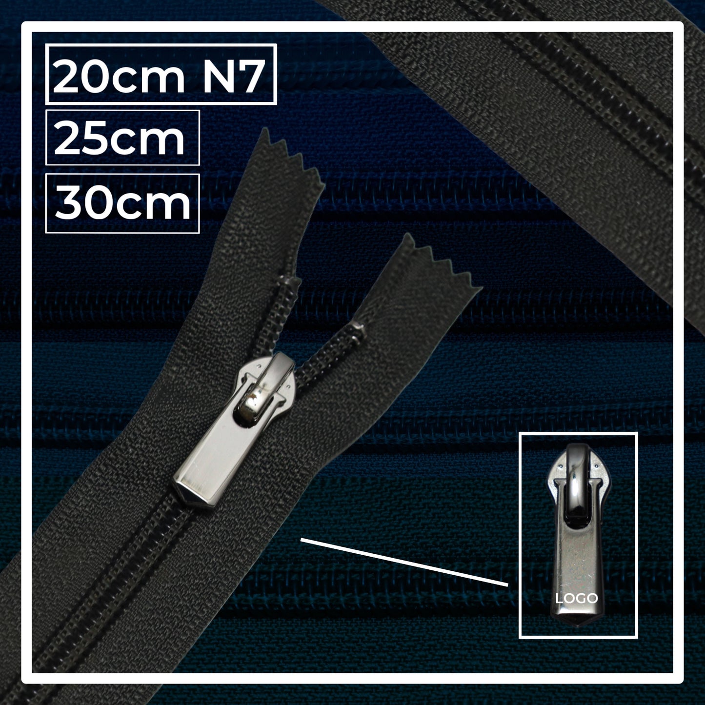 Nylon zippers N7 (N7) (closed)