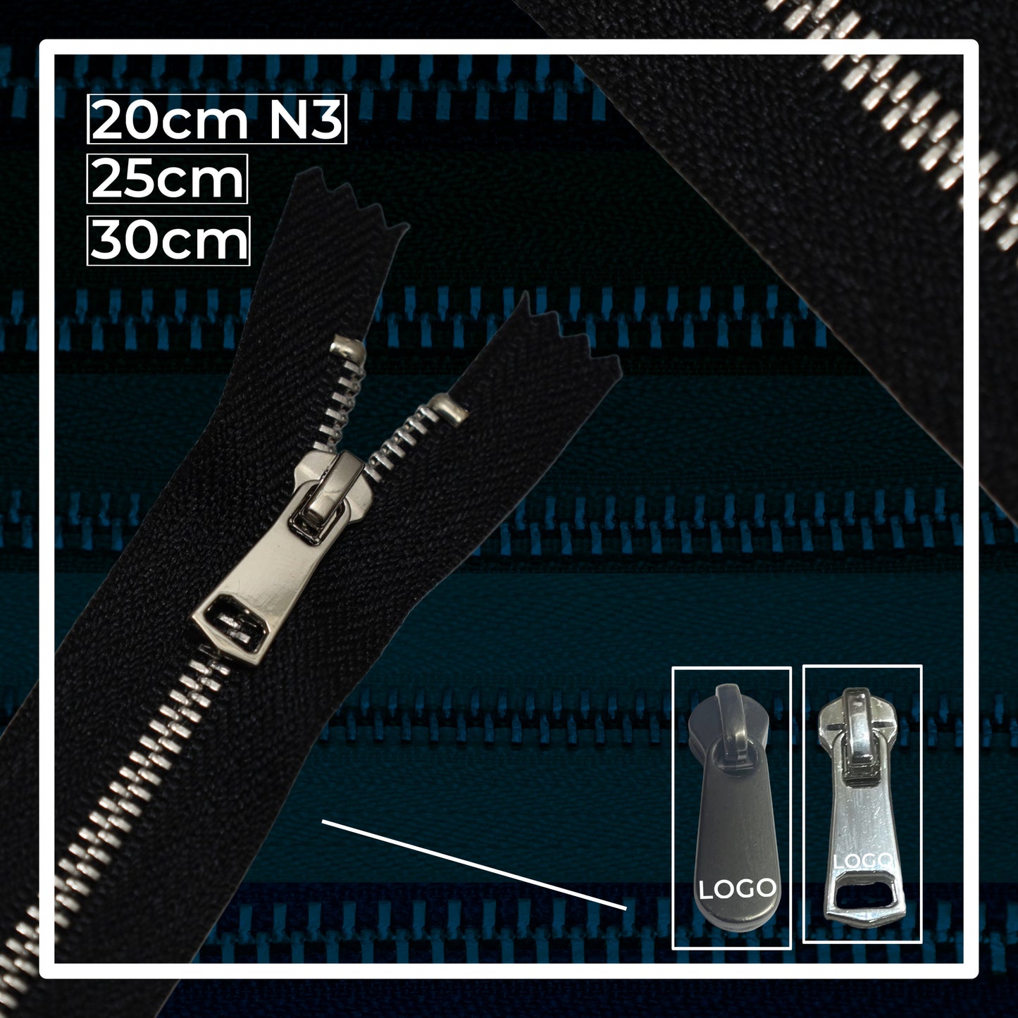 Metal zippers N5 (N5) (closed)