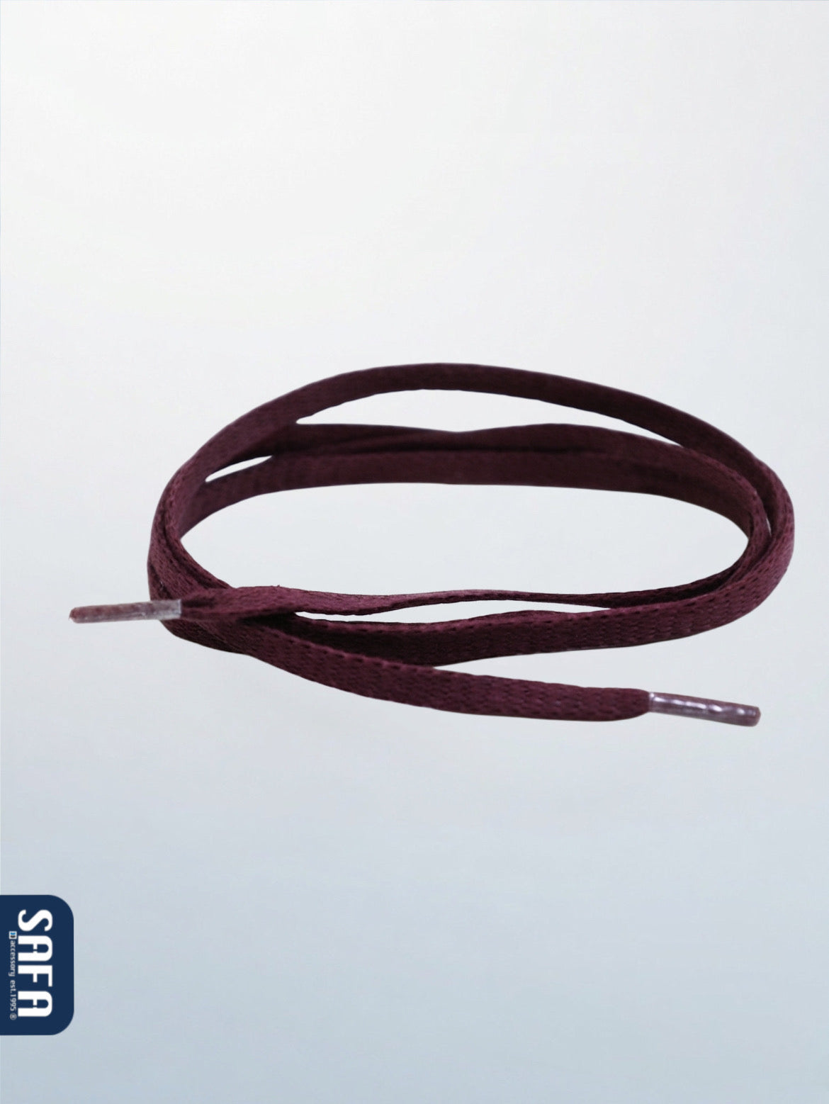 Waxed flat shoelaces