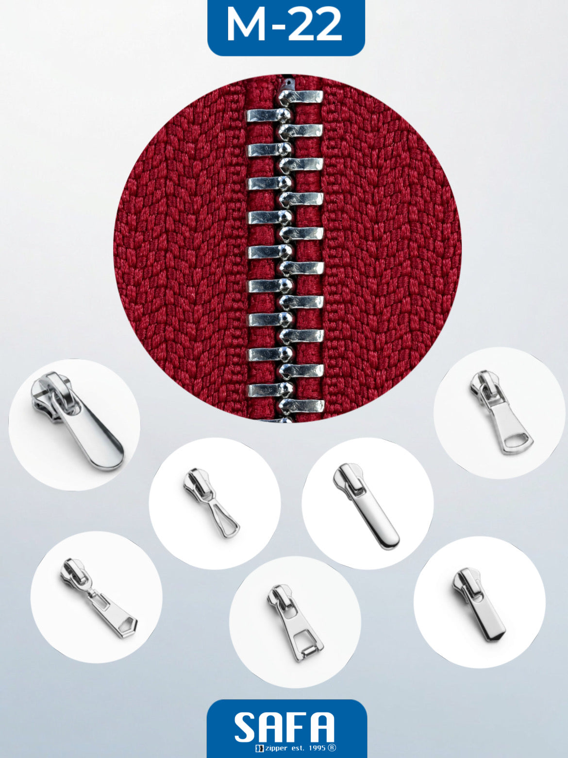 Metal zippers N5 (N5) (closed)