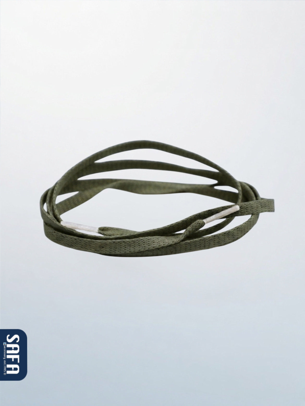 Waxed flat shoelaces