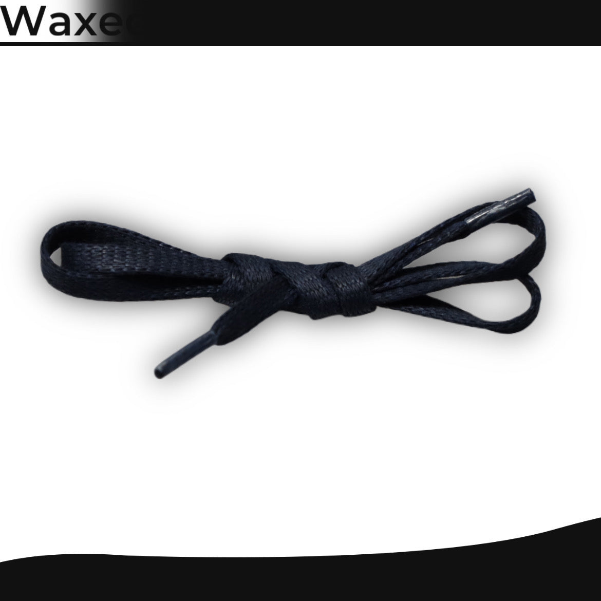 Waxed flat shoelaces