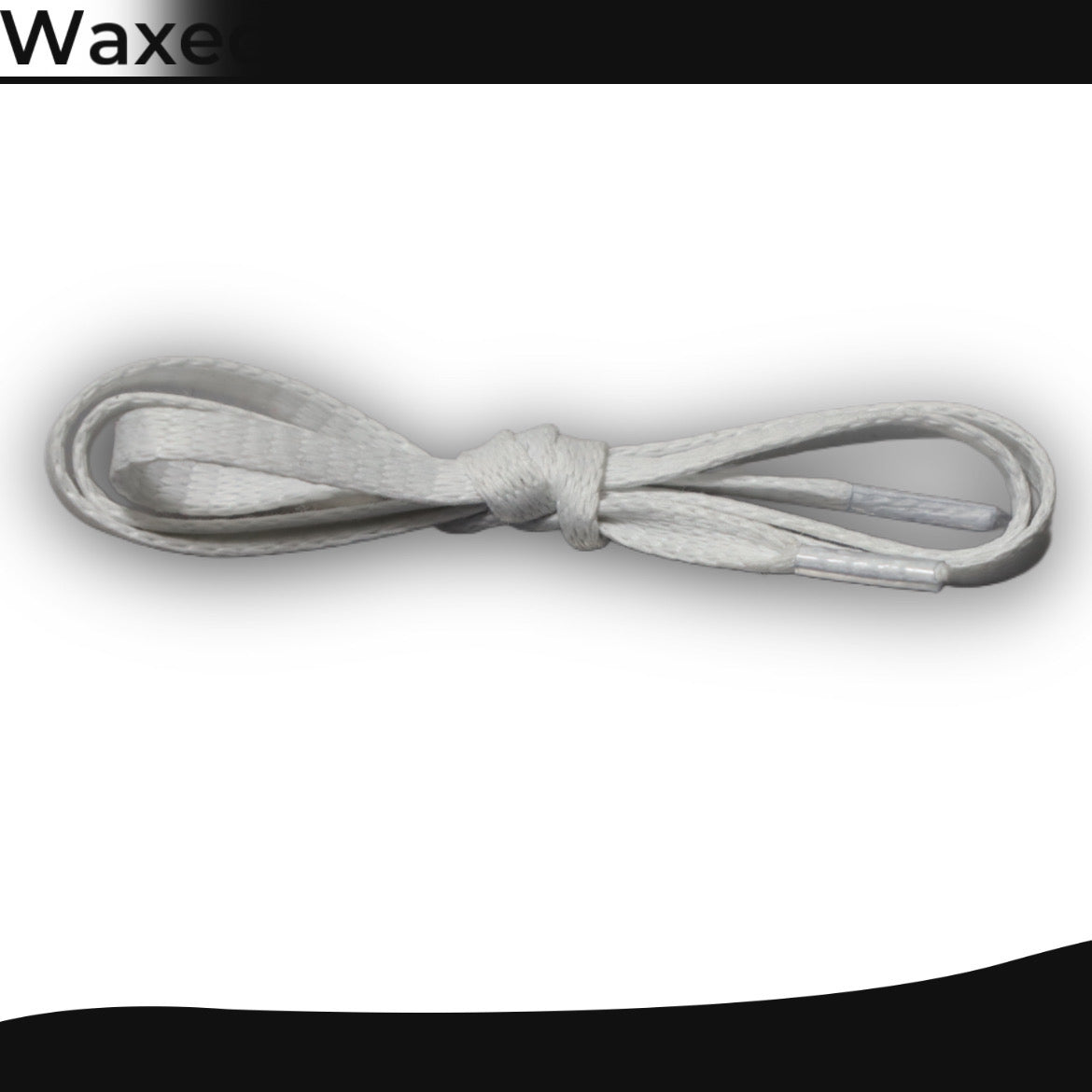 Waxed flat shoelaces