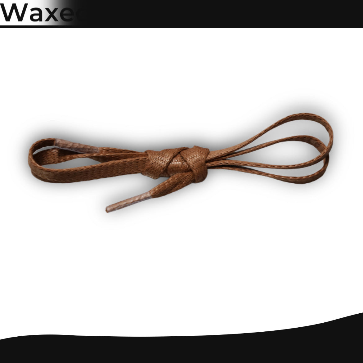 Waxed flat shoelaces