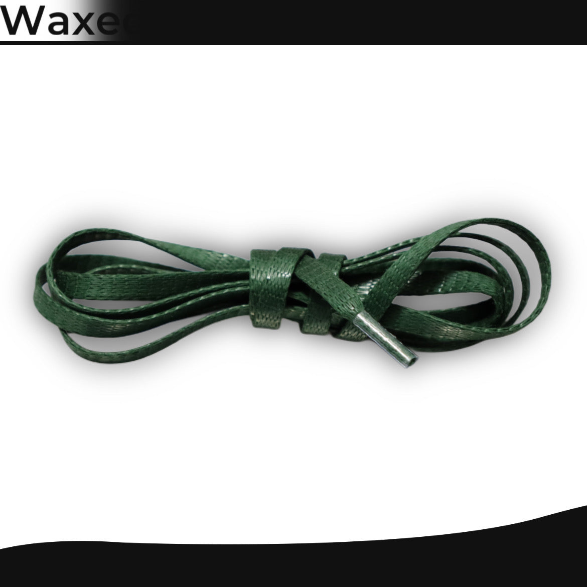 Waxed flat shoelaces