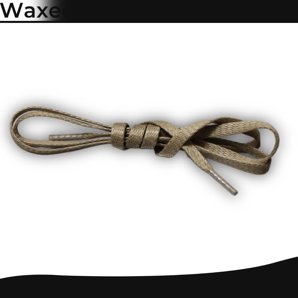 Waxed flat shoelaces