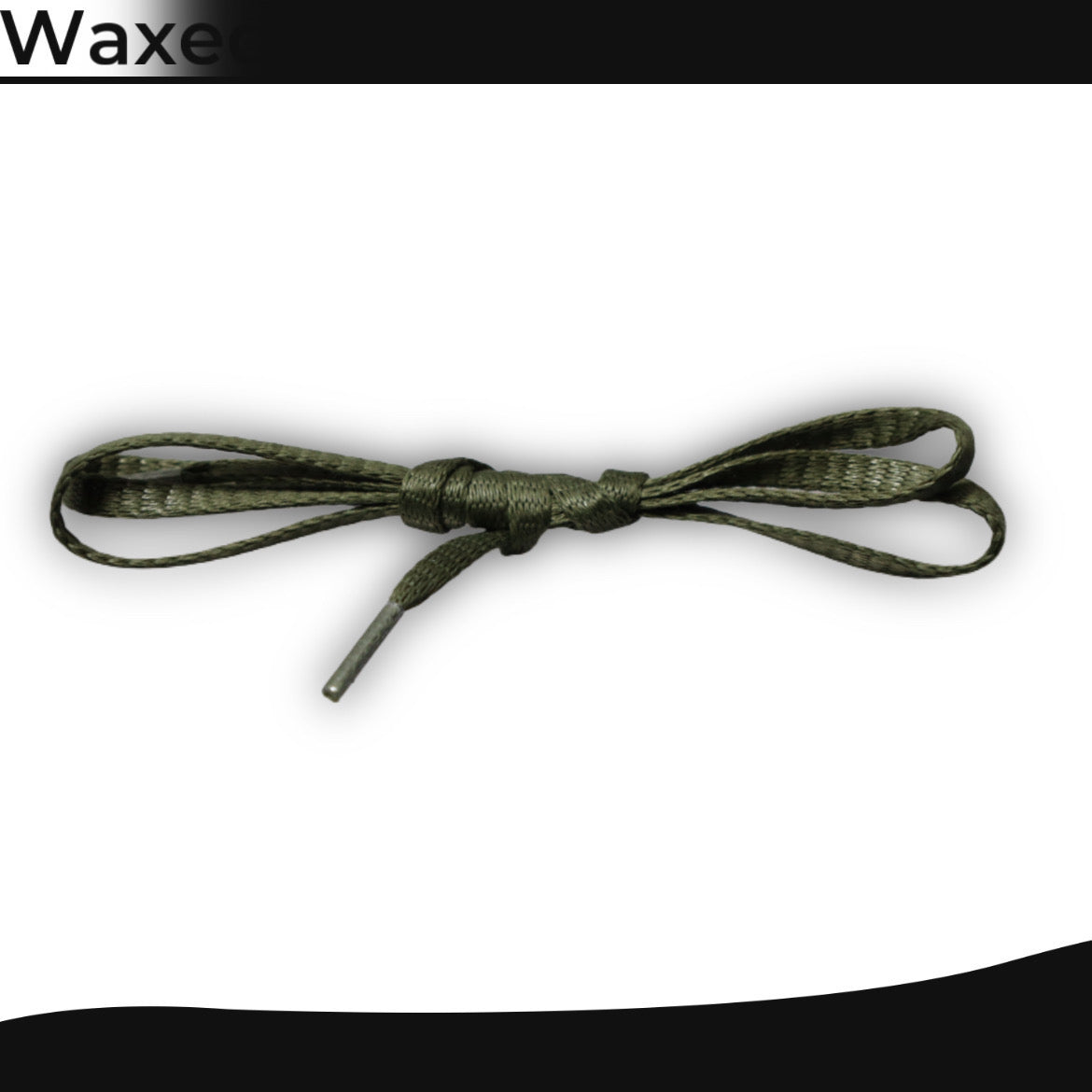 Waxed flat shoelaces