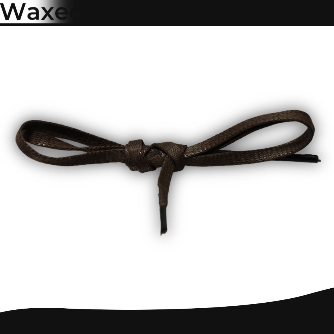 Waxed flat shoelaces