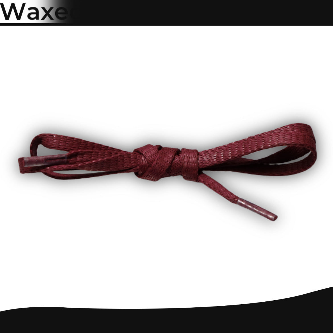 Waxed flat shoelaces