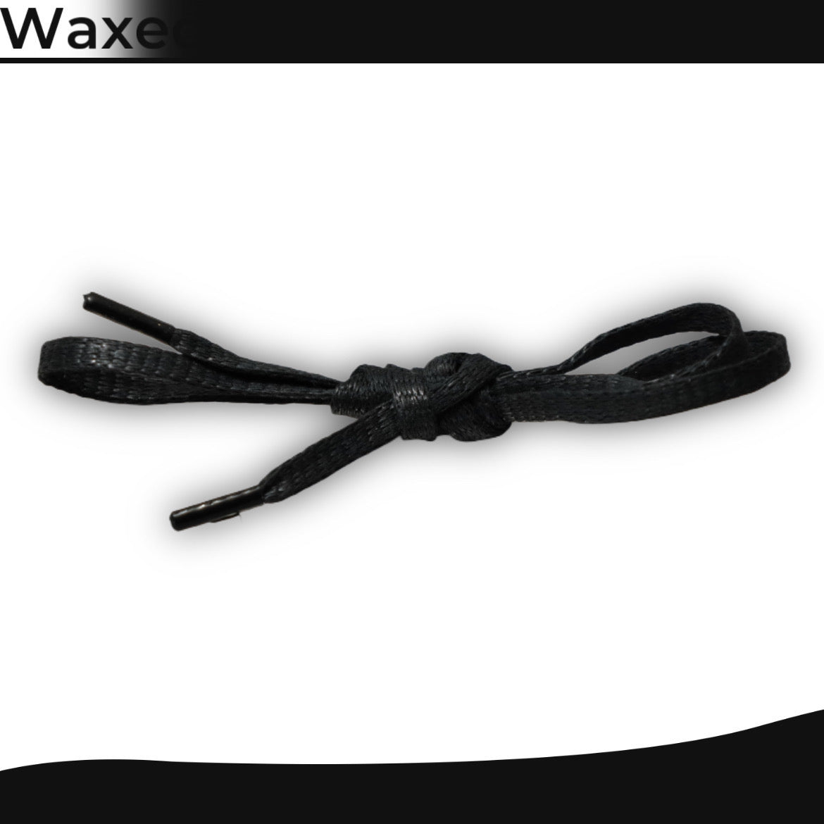 Waxed flat shoelaces