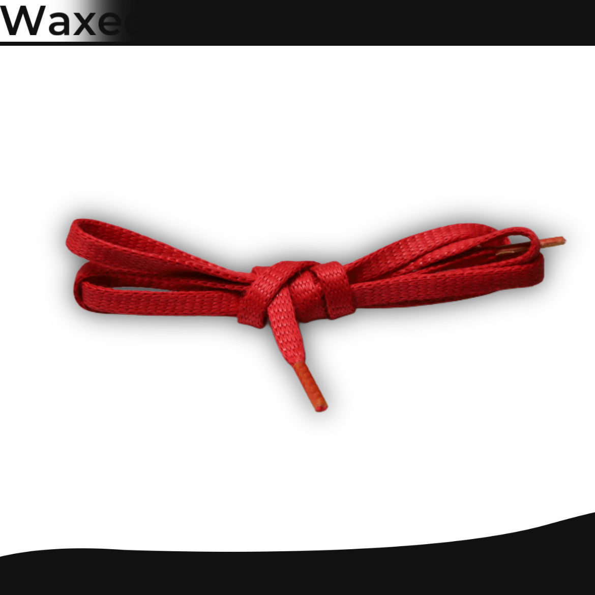 Waxed flat shoelaces